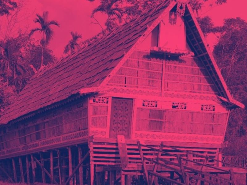 41 Rumah Bosar Mandiangin dan Pusparagam Tektonika Arsitektuar Kayu&nbsp;Kalimantan